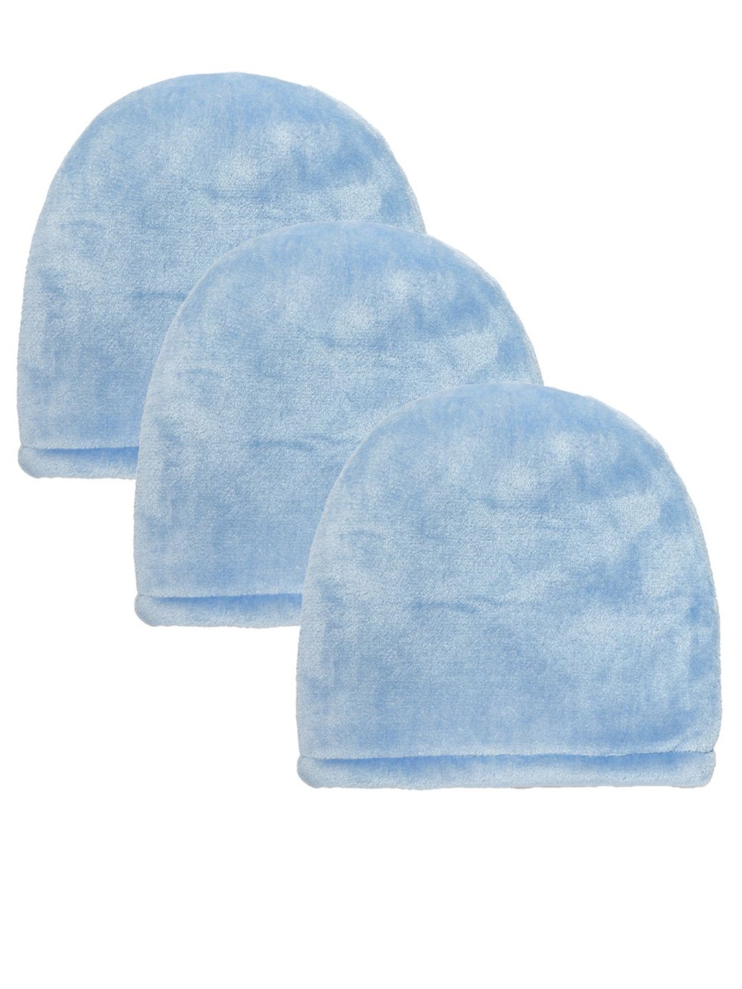 

KLOTTHE Women Pack Of 3 Woolen Beanie Cap, Blue