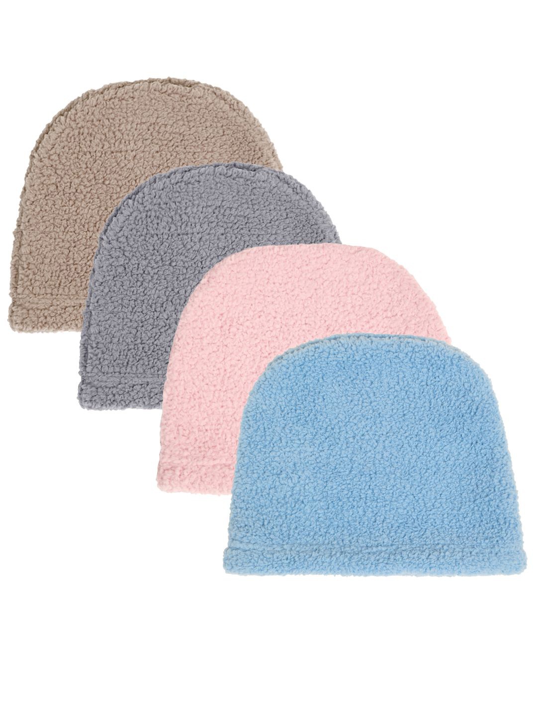 

KLOTTHE Women Pack Of 4 Winter Woolen Beanie Caps, Blue