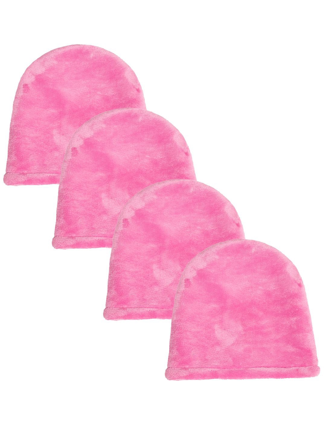 

KLOTTHE Women Pack Of 4 Winter Woolen Beanie Caps, Pink
