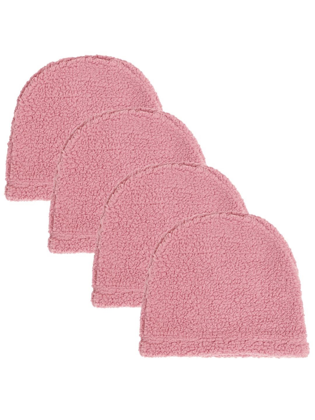 

KLOTTHE Women Pack Of 4 Winter Woolen Beanie Caps, Pink