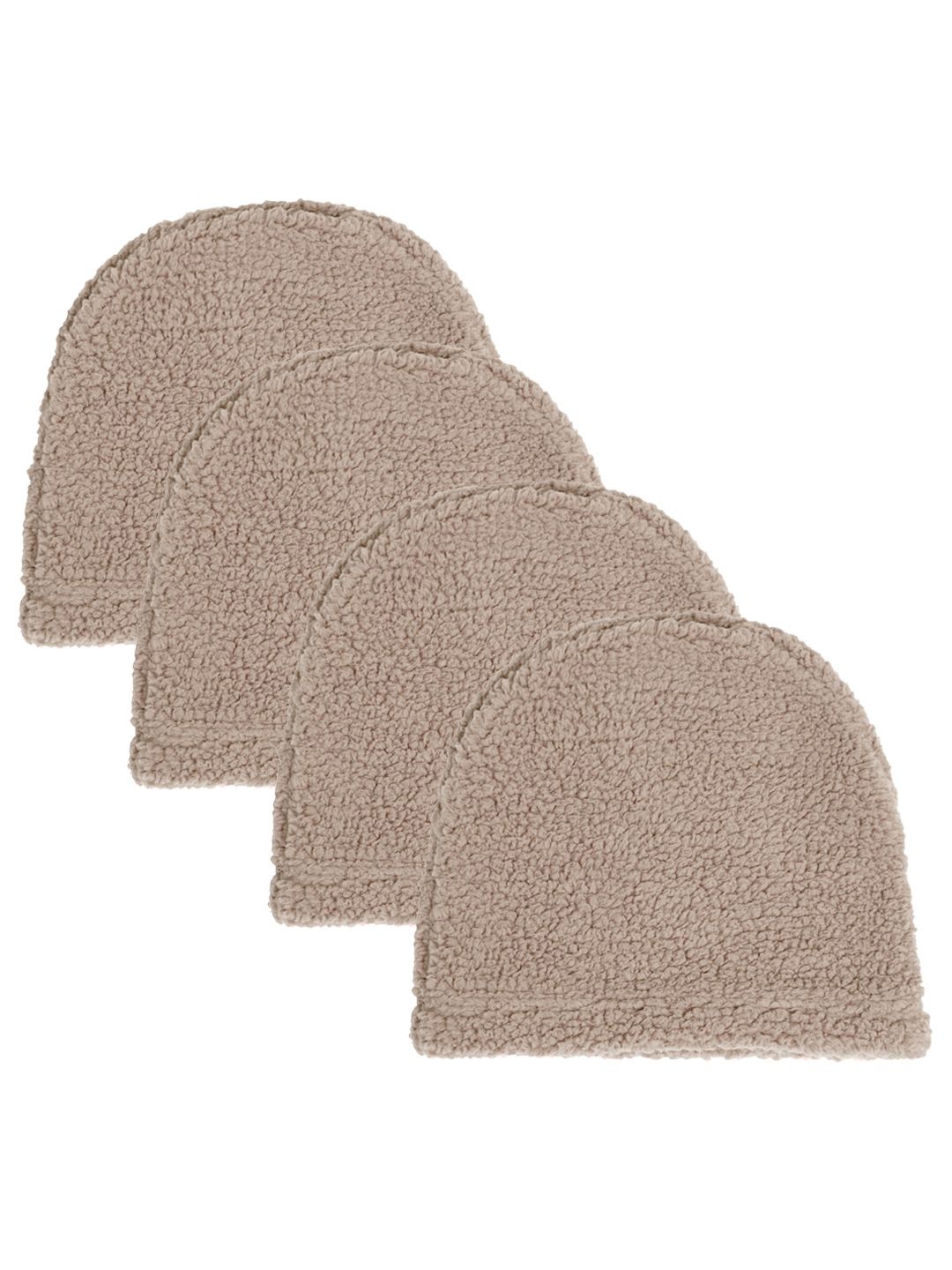 

KLOTTHE Women Pack Of 4 Woolen Beanie Cap, Beige