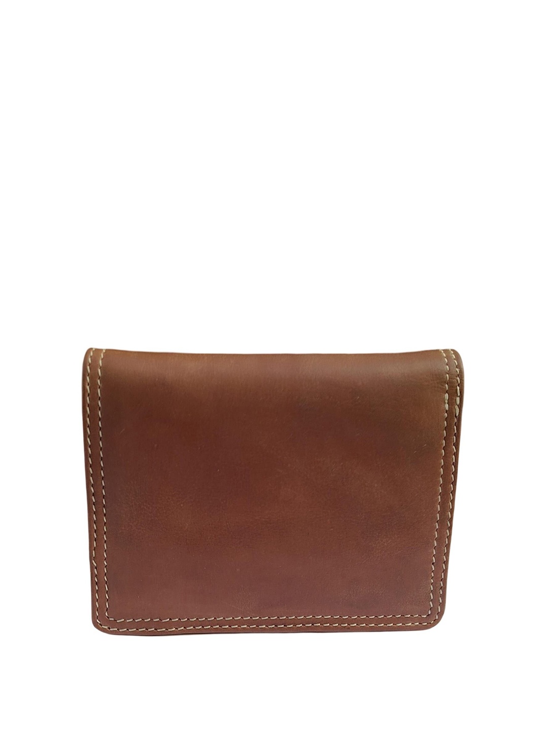 

PERKED Men Leather Two Fold Wallet, Brown