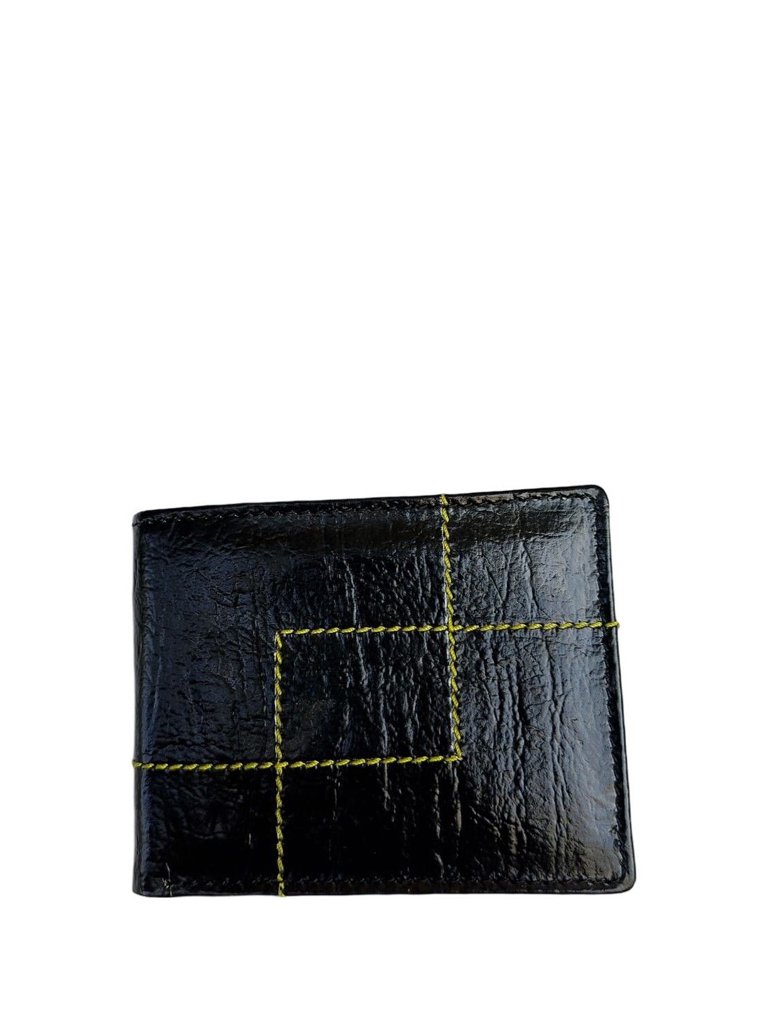 

PERKED Men Leather Two Fold Wallet, Black