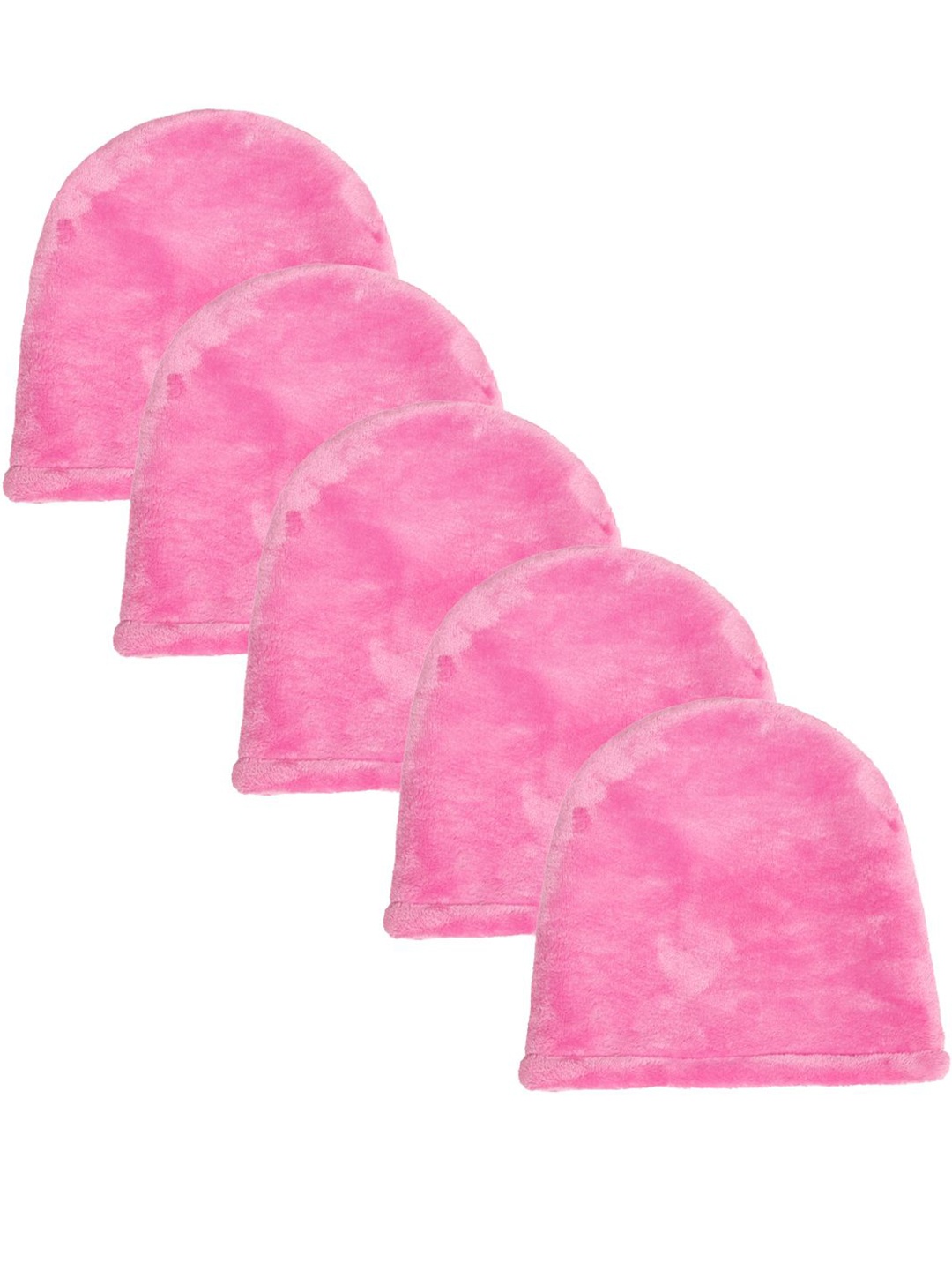 

KLOTTHE Women Pack Of 5 Winter Woolen Beanie Caps, Pink