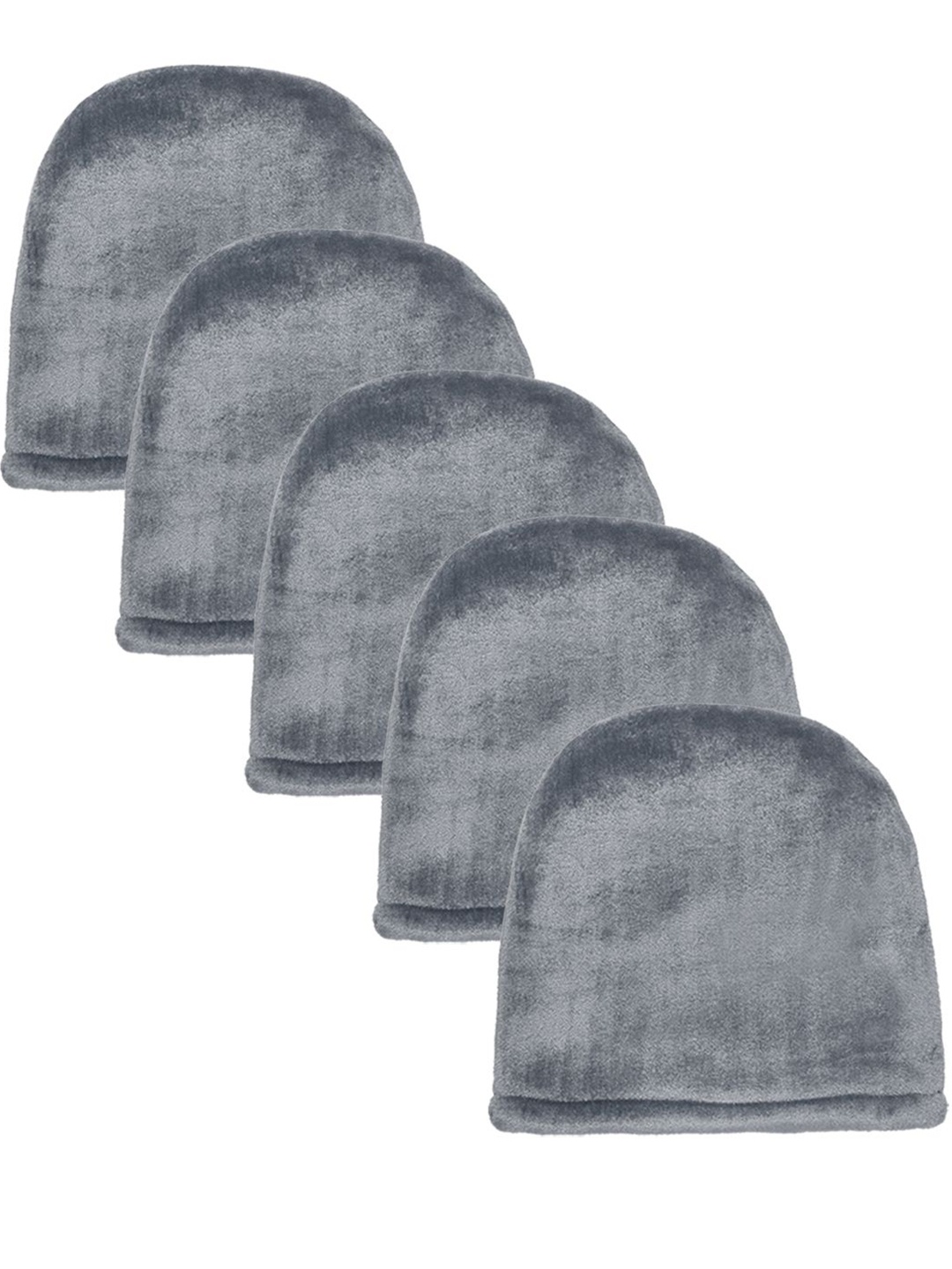 

KLOTTHE Women Pack Of 5 Winter Woolen Beanie Caps, Grey