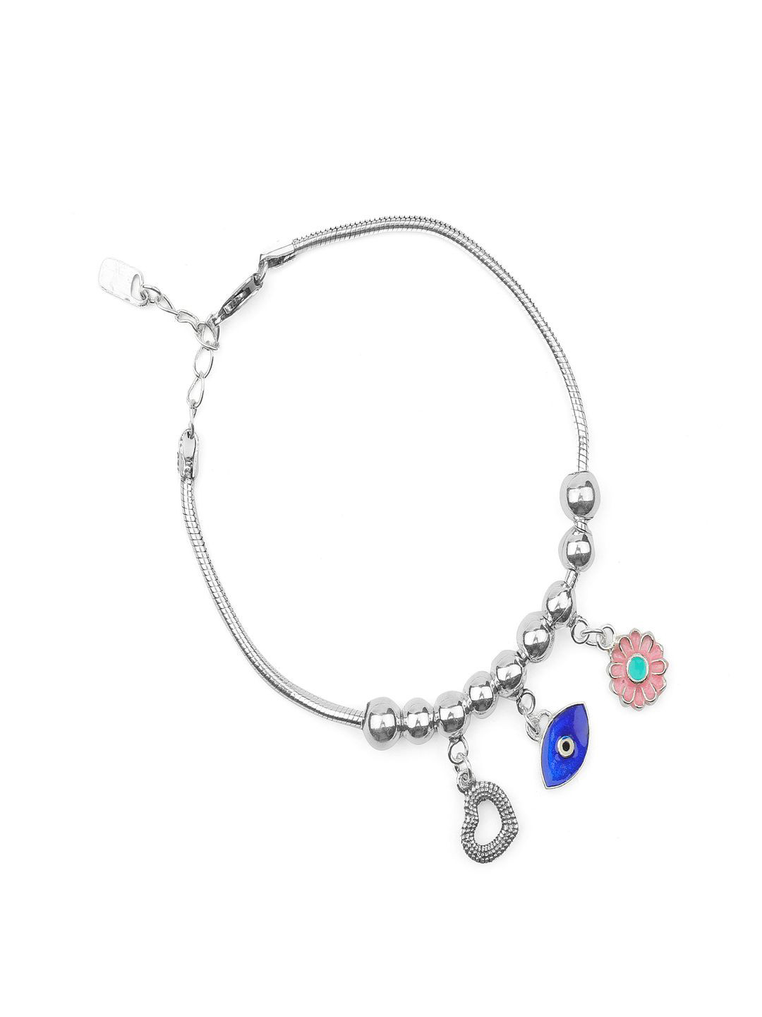 

Paavni Girls 925 Sterling Silver Charm Bracelet