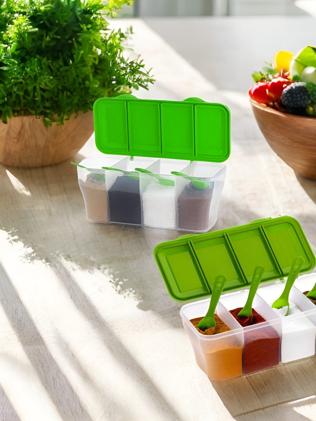 

Metrolife Green & Transparent 2 Pieces Fridge Container 1.8L