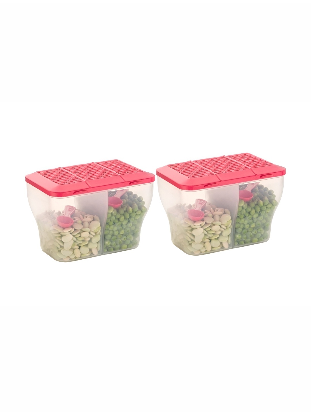 

Metrolife Pink & Transparent 2 Pieces Fridge Container 2L