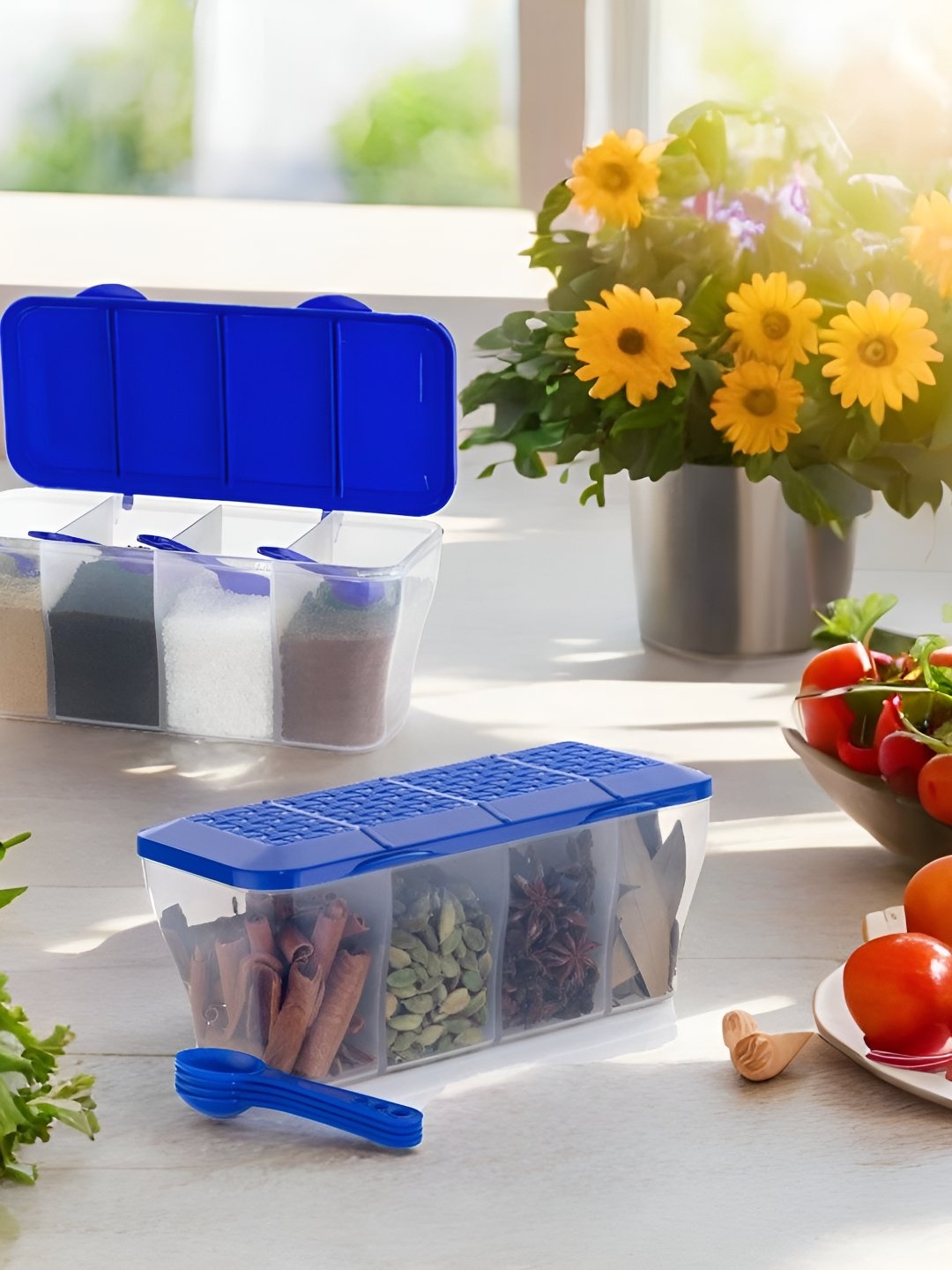 

Metrolife Blue & Transparent 2 Pieces Fridge Container 1.8L