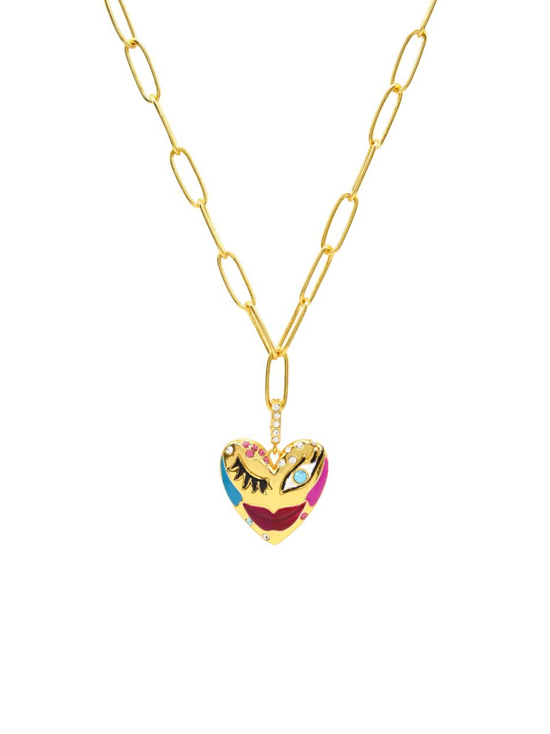 

Sahi London Brass Gold-Plated Enamelled Chain