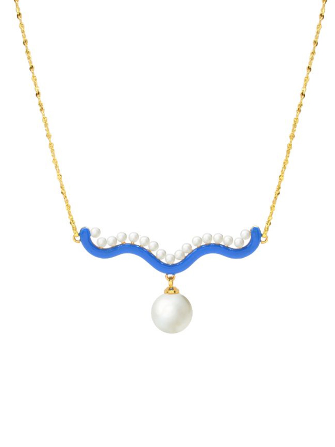 

Sahi London Brass Gold-Plated Enamelled Necklace