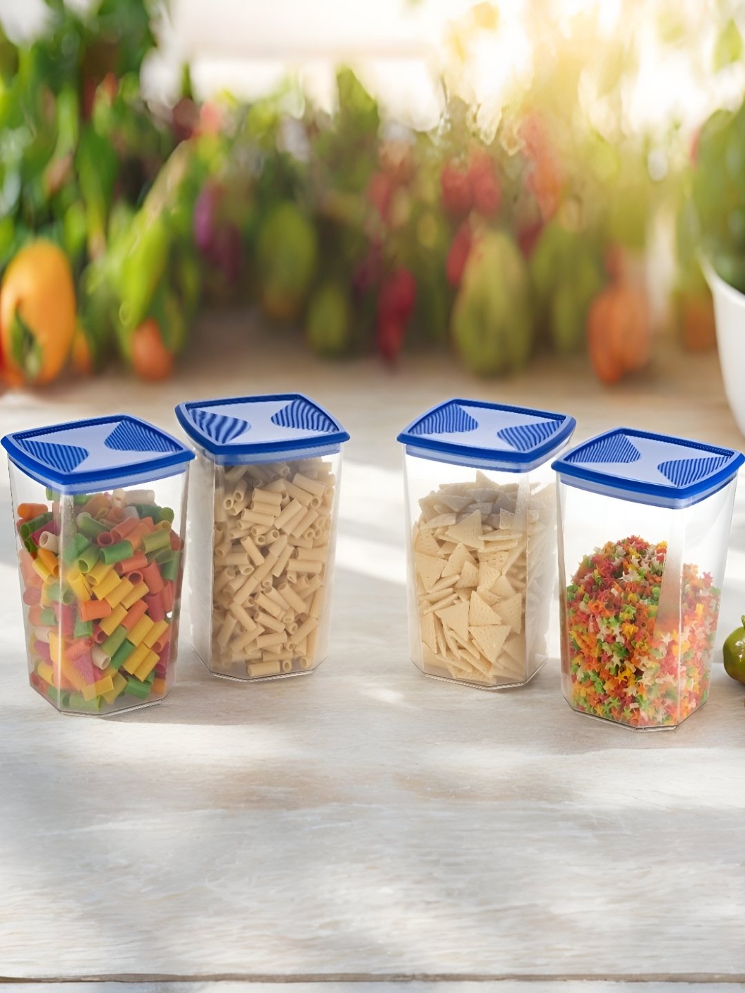 

Metrolife Blue & Transparent 4 Pieces Fridge Container 1.1L