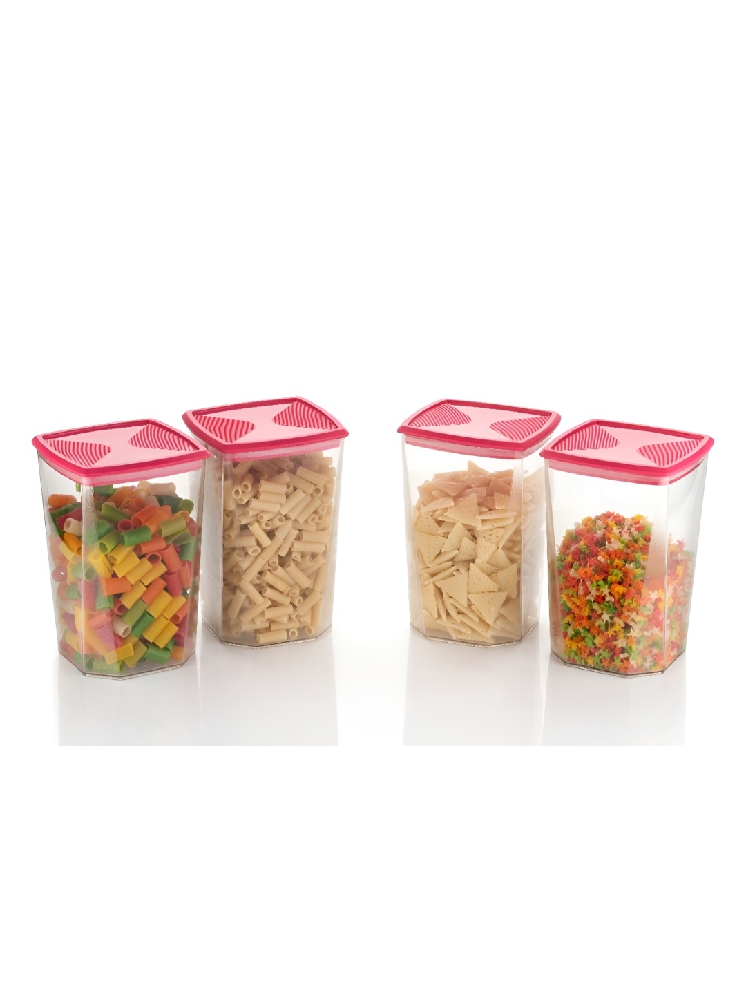 

Metrolife Pink & Transparent 4 Pieces Fridge Container 1.1L
