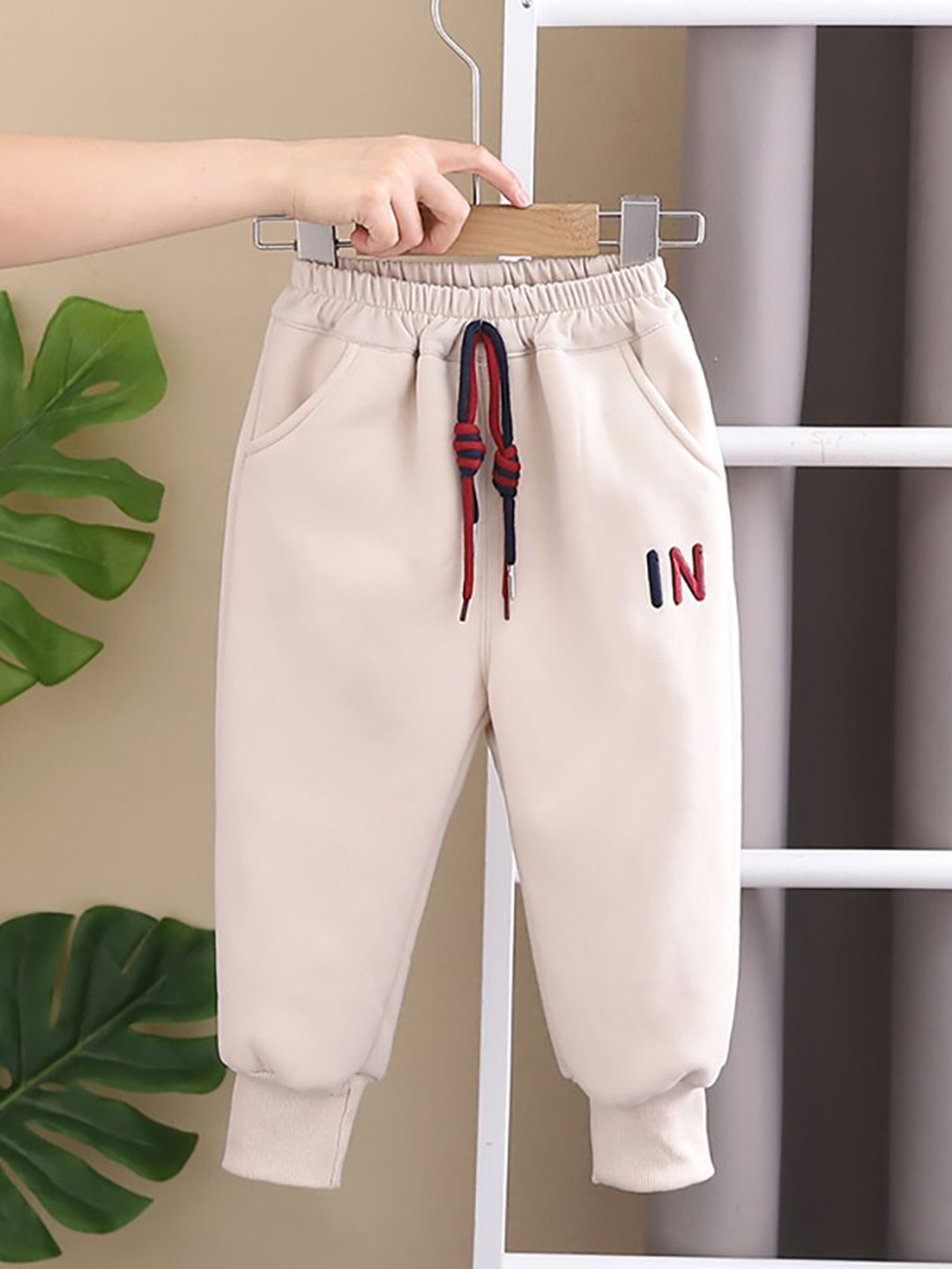 

StyleCast x Revolte Boys Easy Wash Joggers Trousers, Beige