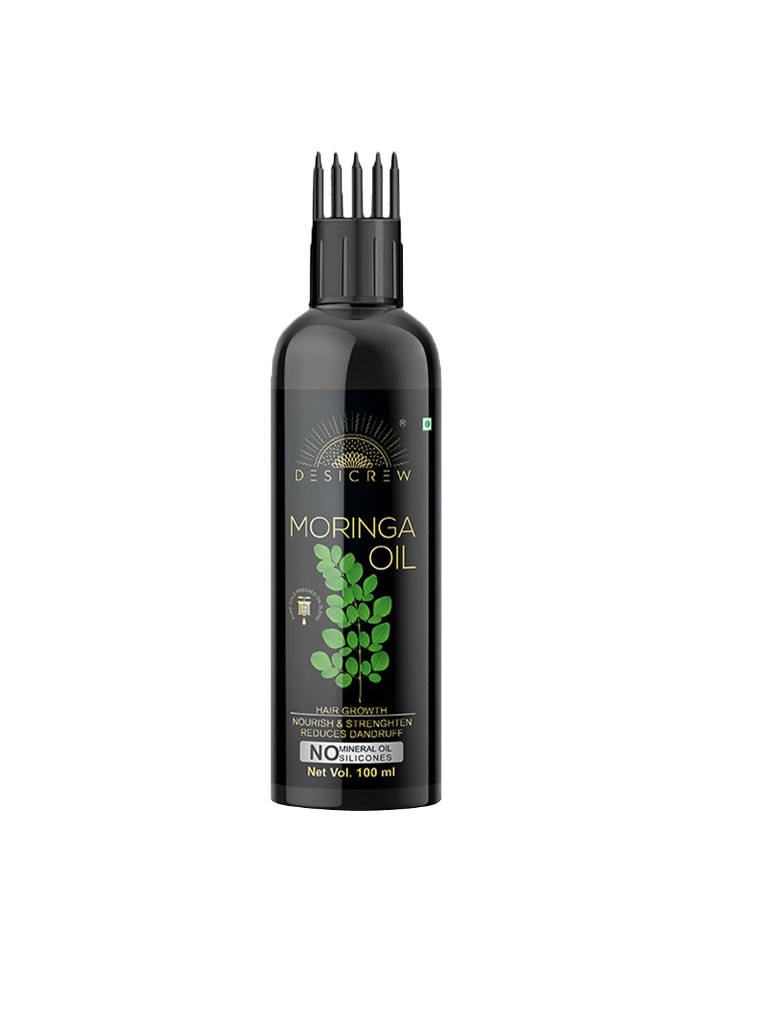 

Desi Crew 100% Pure & Natural Moringa Oil For Hair & Skin - 100 ml, Black