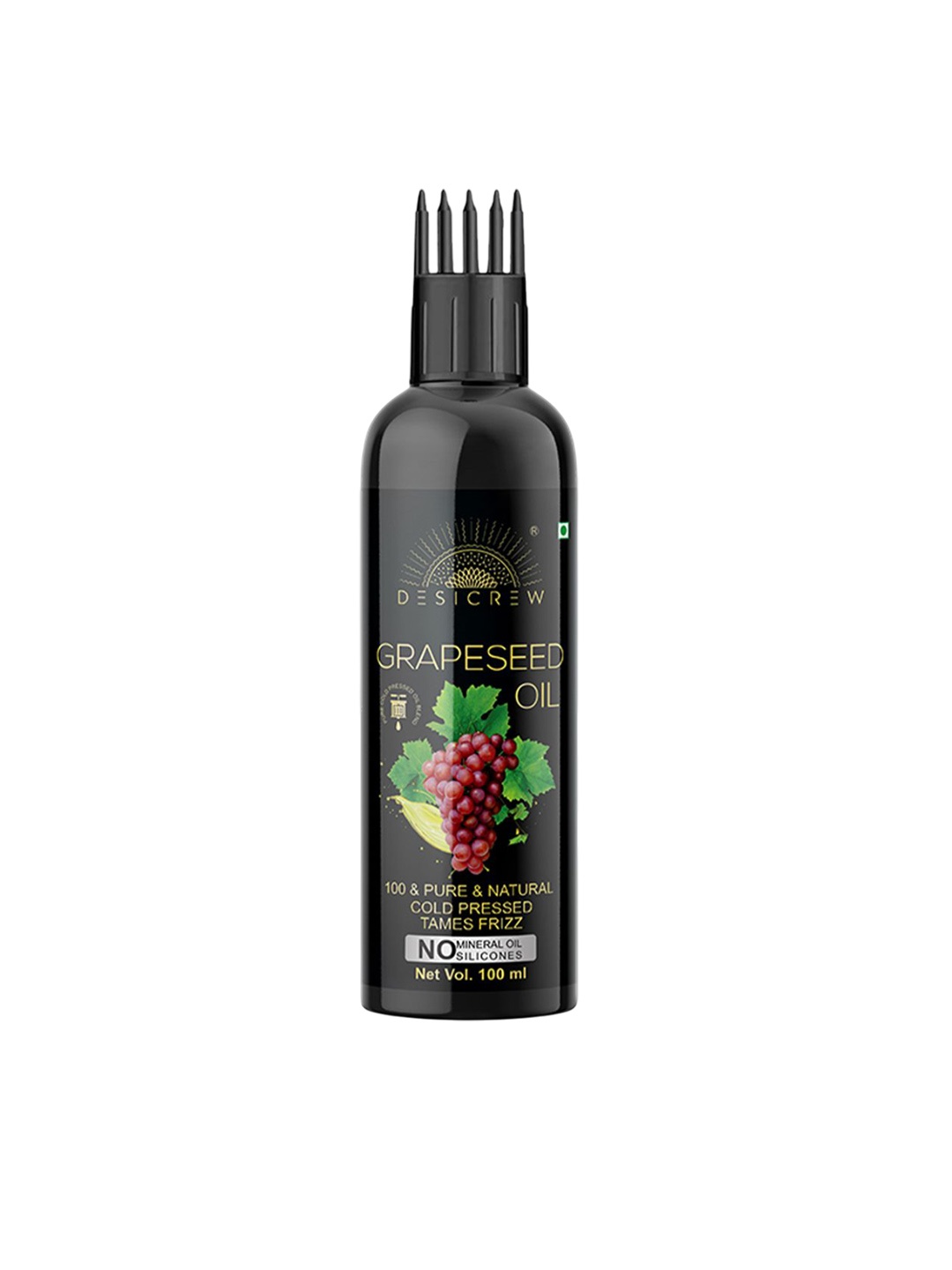 

Desi Crew 100% Pure & Natural Grapeseed Oil - 100 ml, Green