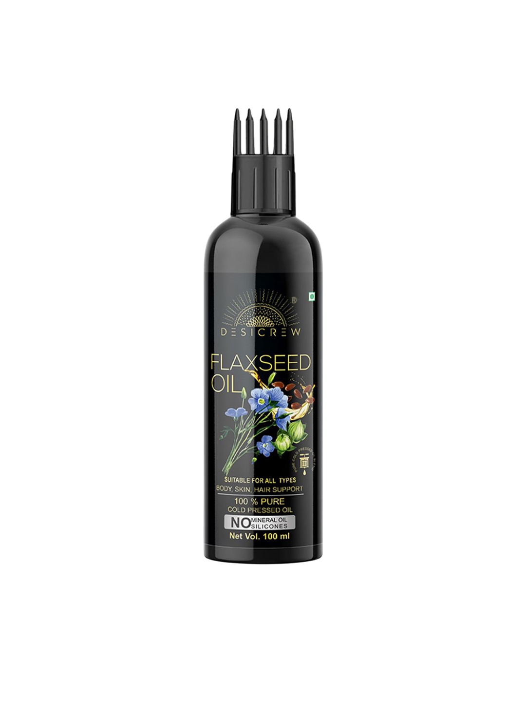 

Desi Crew 100% Pure Flaxseed Massage Oil - 100 ml, Brown