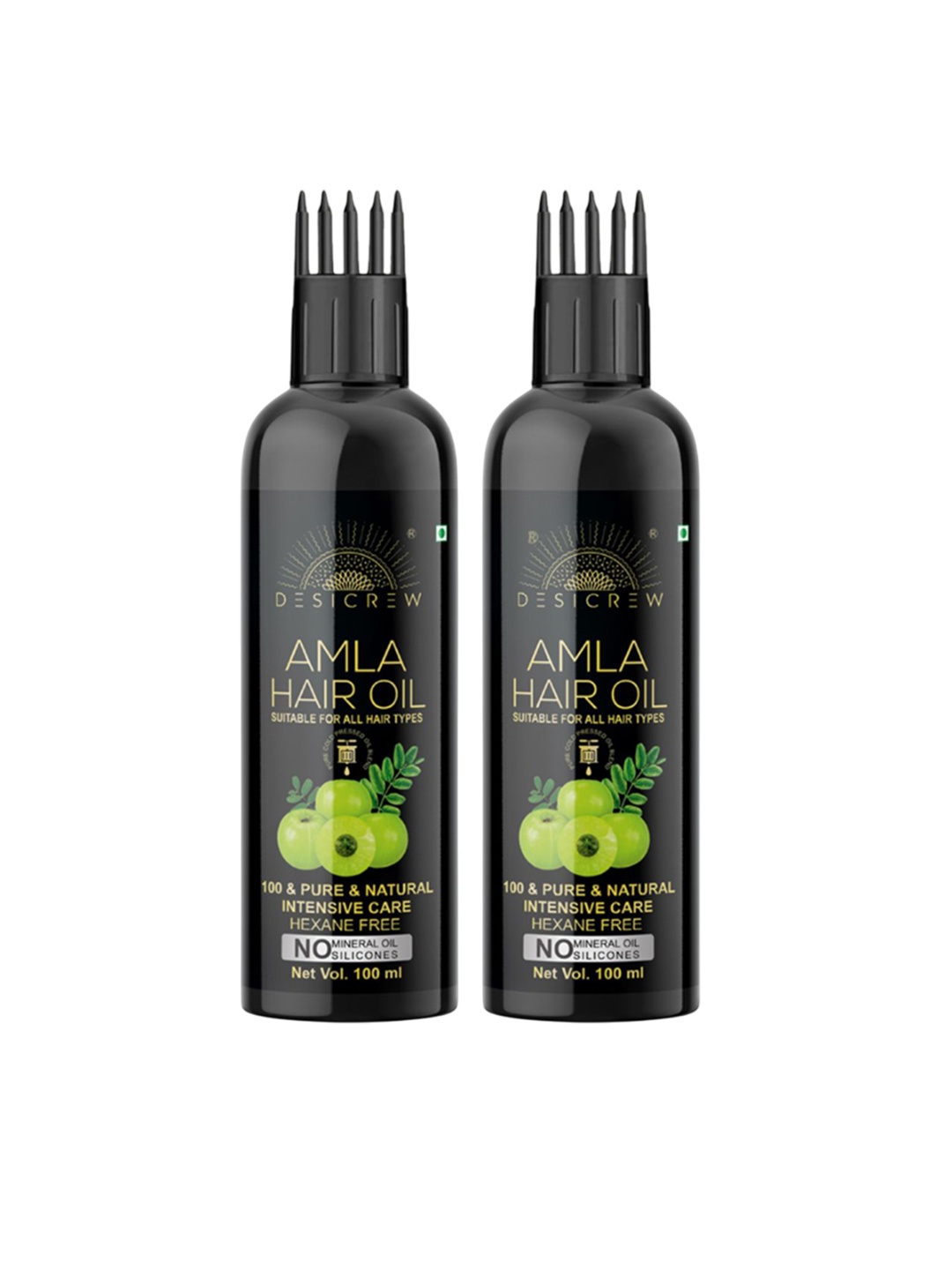 

Desi Crew Set Of 2 Amla Hair Oil - 100 ml Each, Green