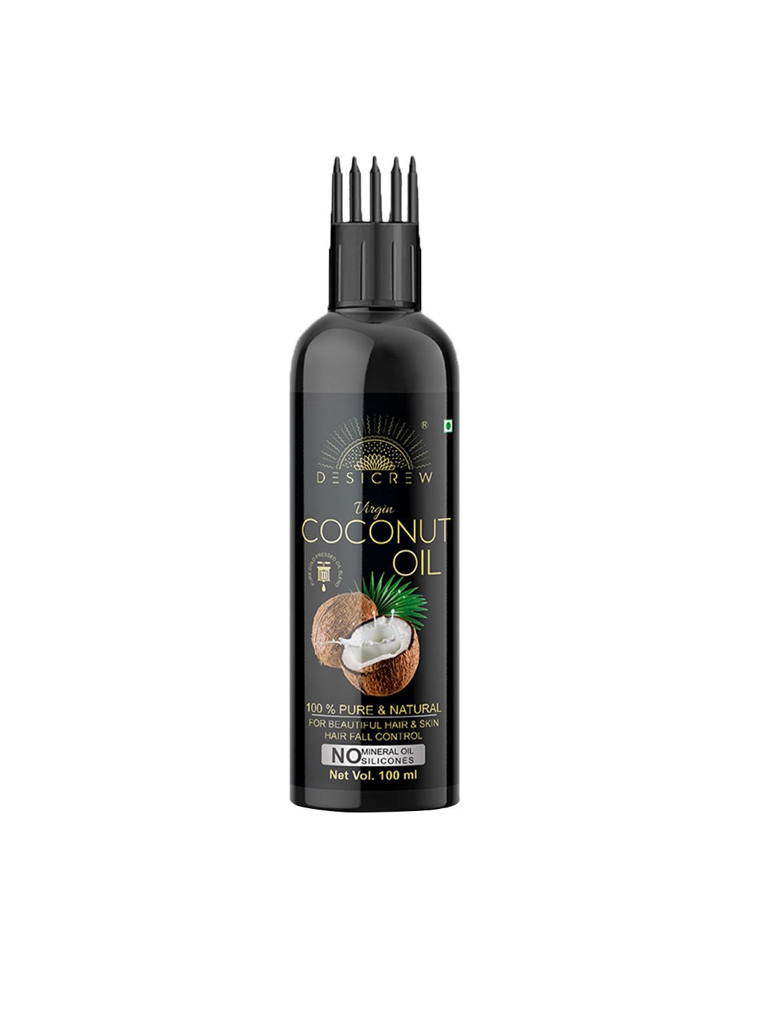 

Desi Crew 100% Pure & Natural Coconut Oil For Hair & Skin - 100 ml, White
