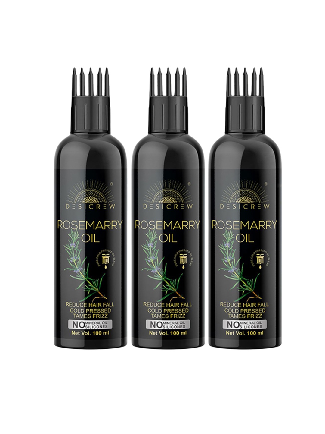

Desi Crew Set Of 3 100% Pure & Natural Rosemary Massage Oil - 100 ml Each, White