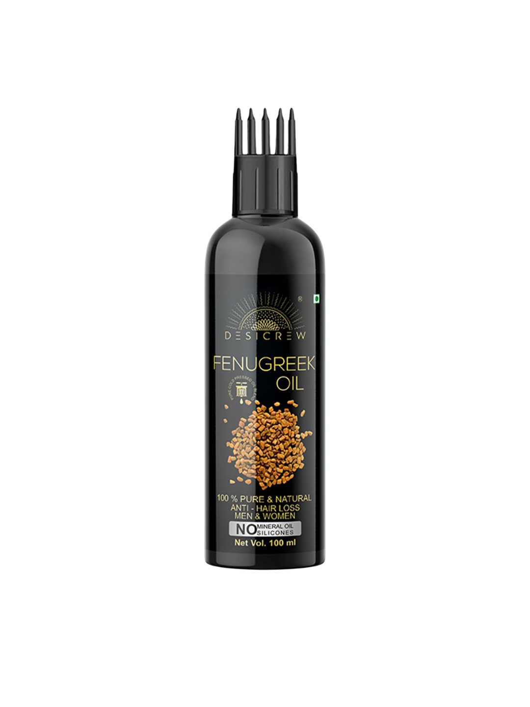 

Desi Crew 100% Pure & Natural Fenugreek Oil For Hair & Skin - 100 ml, Yellow