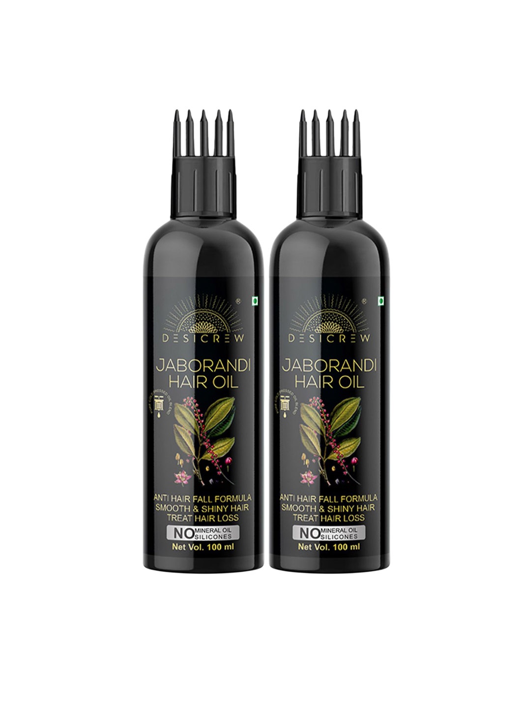 

Desi Crew Set Of 2 Jaborandi Hair Oil For Hair Growth - 100 ml Each, Yellow