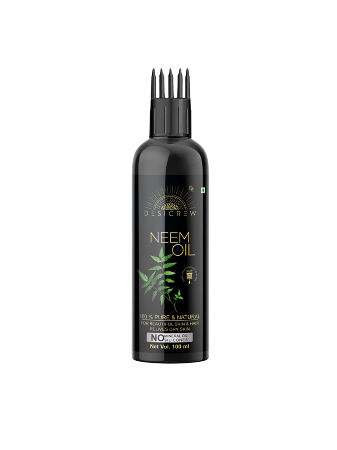 

Desi Crew 100% Pure & Natural Neem Oil For Hair & Skin - 100 ml, Green