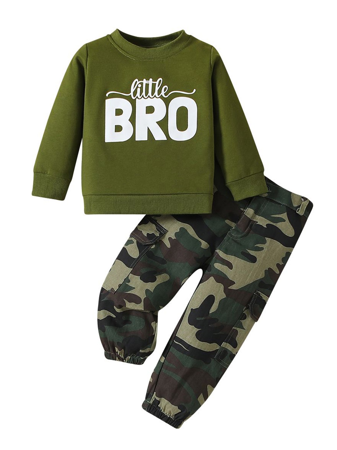 

StyleCast x Revolte Boys Printed T-shirt with Trousers, Green