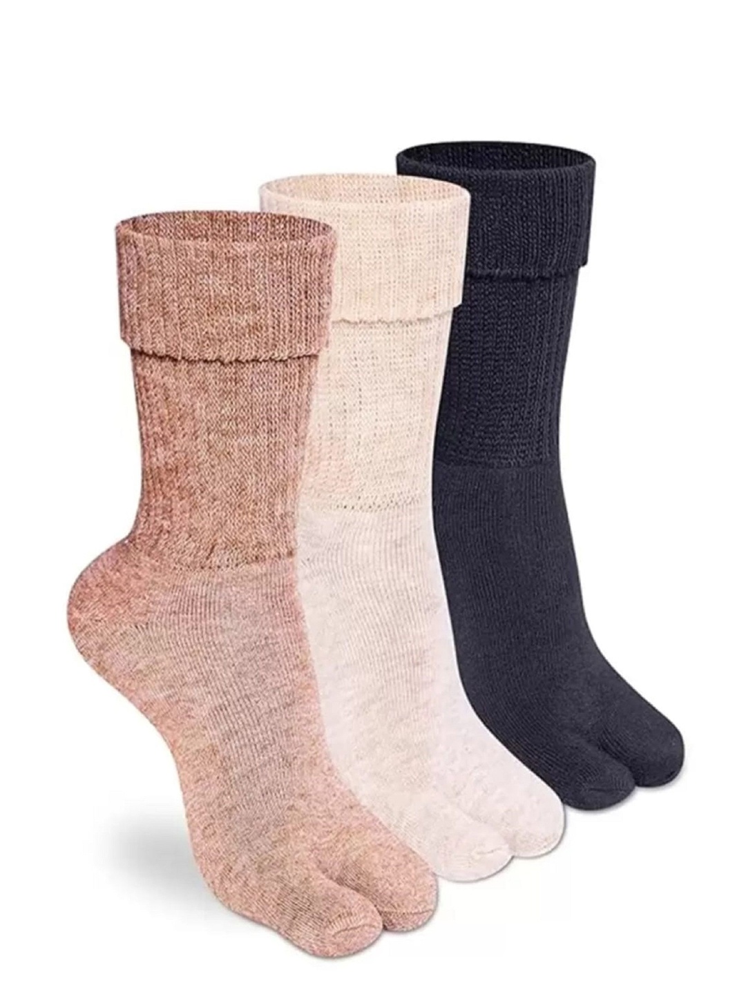 

BAESD Women Pack Of 3 Assorted Calf-Length Socks