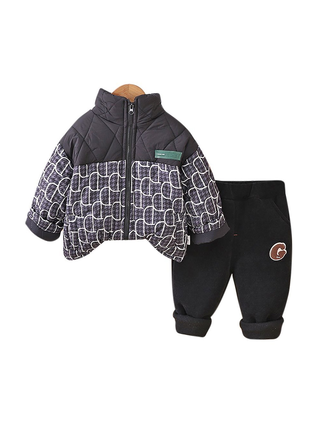 

StyleCast x Revolte Boys Colourblocked Coat with Trousers, Black
