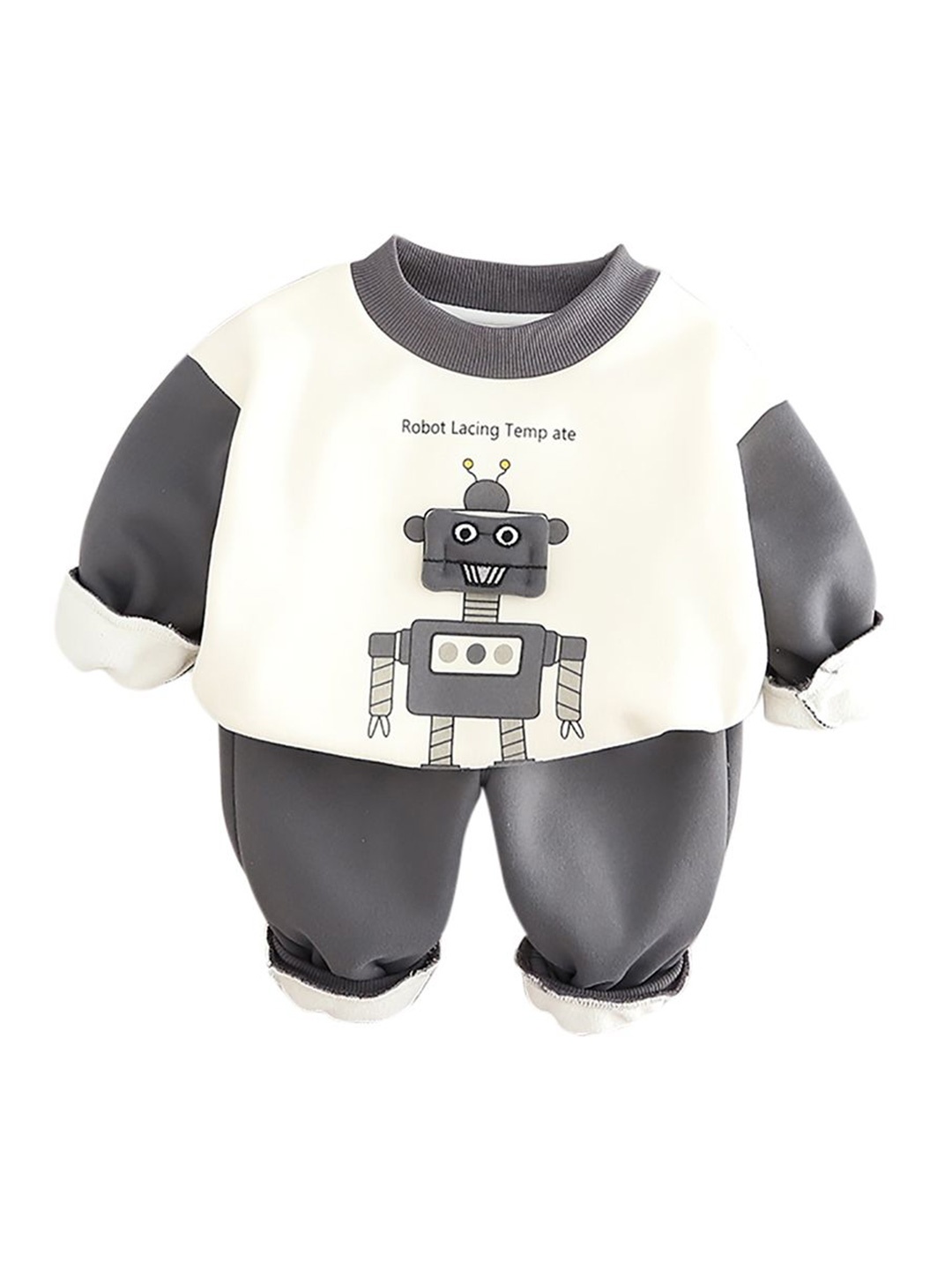 

StyleCast x Revolte Boys Printed T-shirt with Trousers, Grey