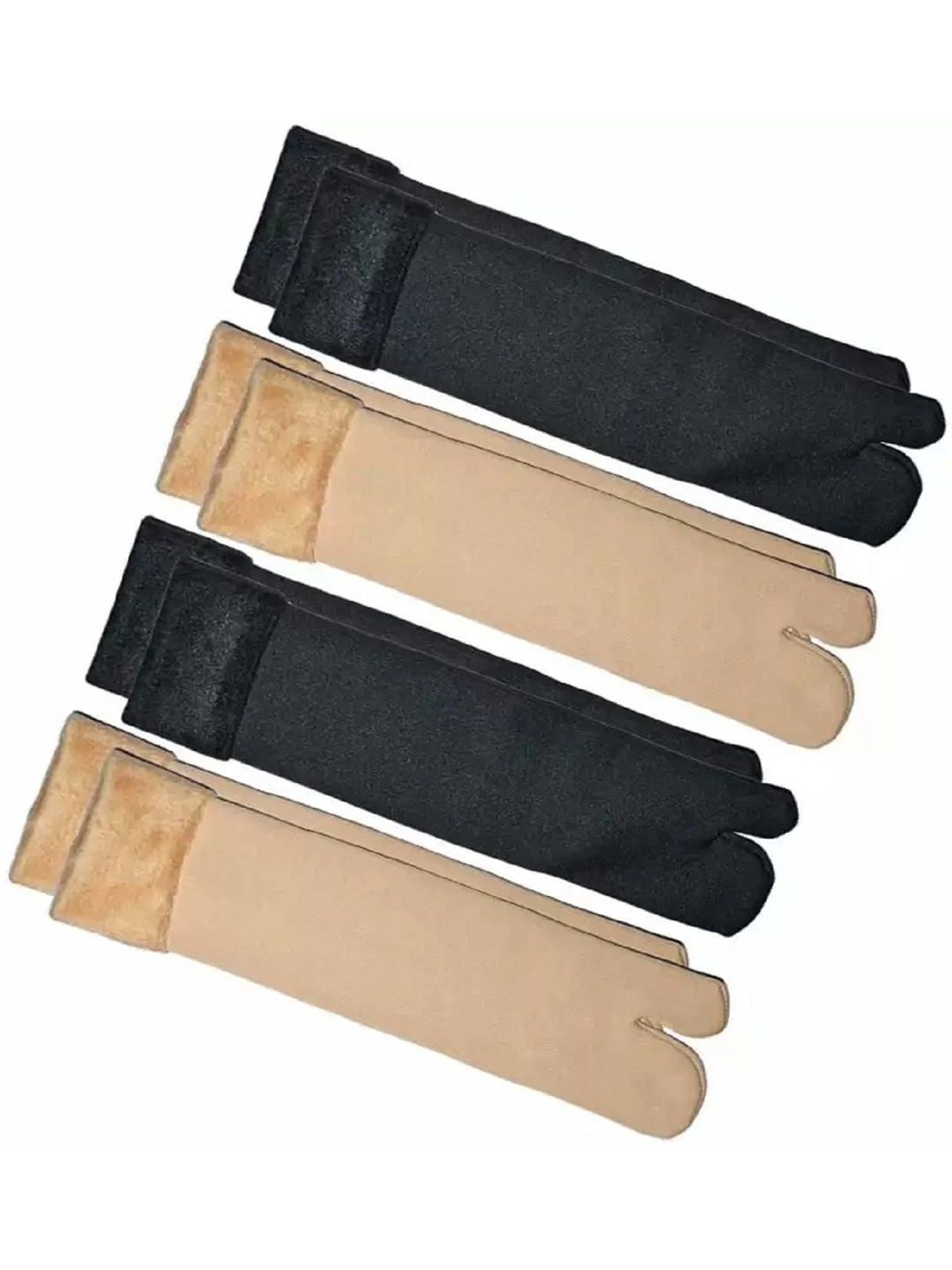 

BAESD Women Pack Of 4 Ankle-Length Thermal Warm Winter Socks, Black