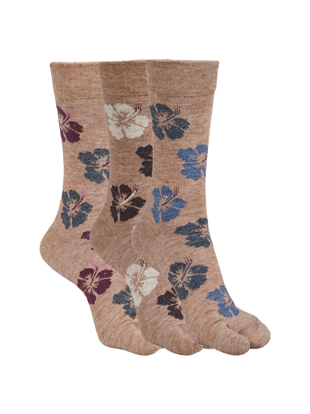 BAESD Women Pack Of 3 Assorted Calf-Length Socks