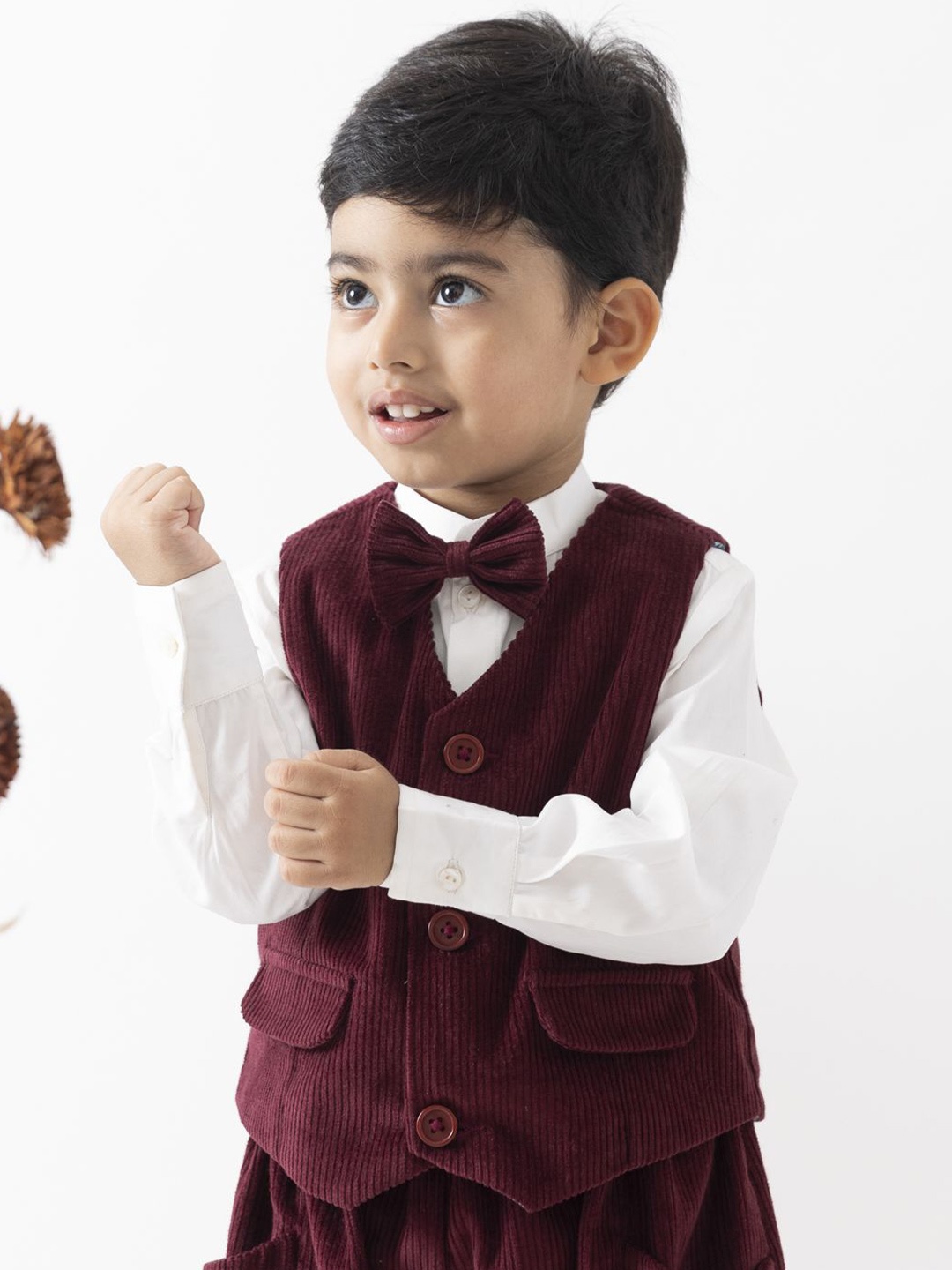 

Tiber Taber Boy Little Gentleman Waistcoat, Maroon
