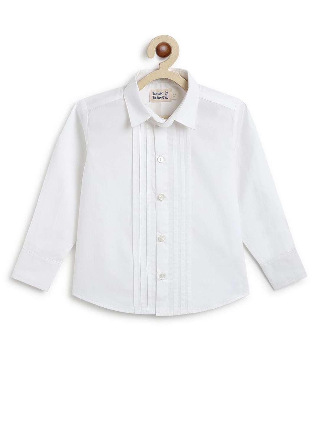 

Tiber Taber Boys Standard Opaque Casual Shirt, White