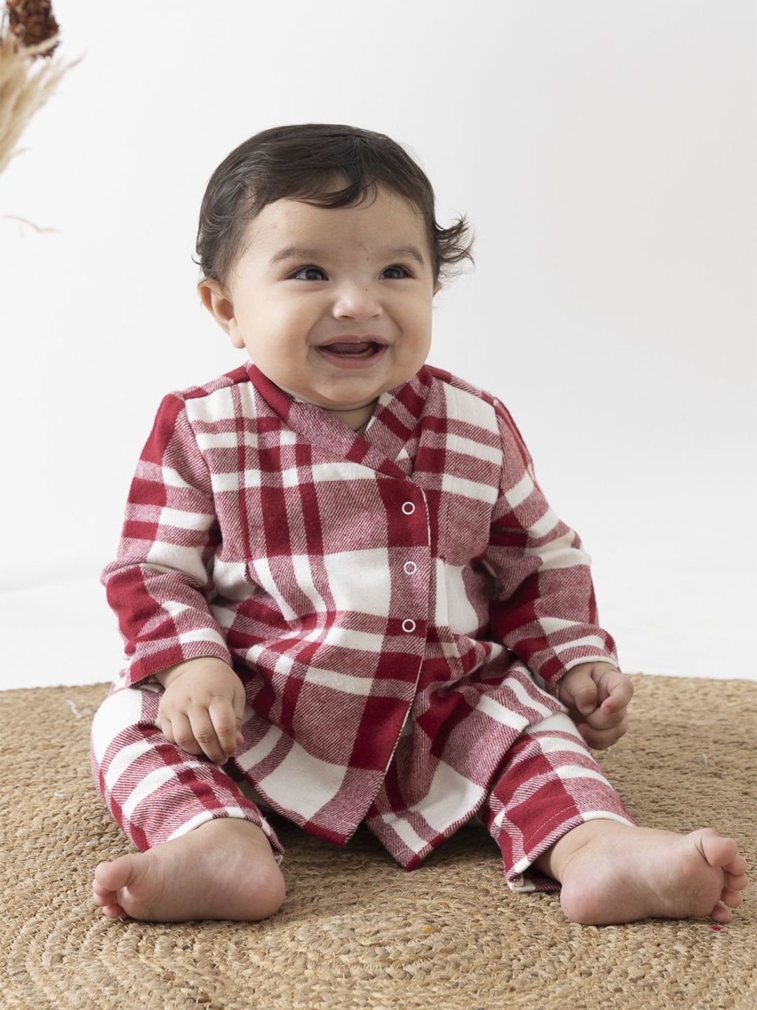

Tiber Taber Boys Checked Pyjamas, Red