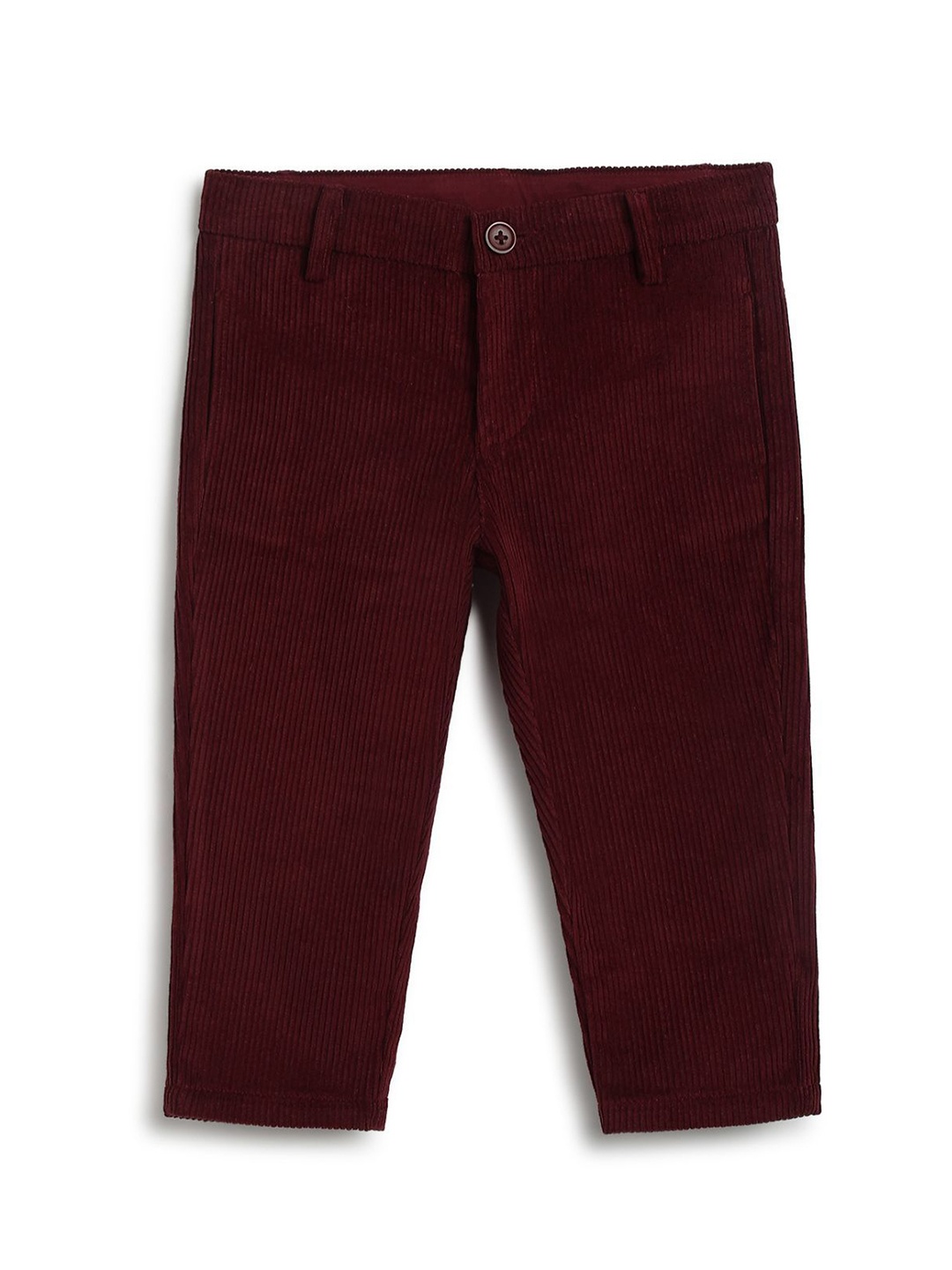 

Tiber Taber Boys Straight Fit Trousers, Maroon