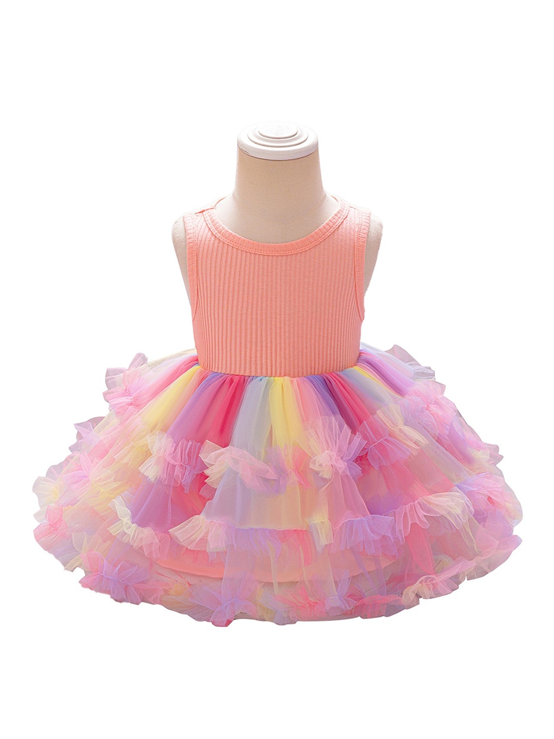 

StyleCast x Revolte Girls Layered Balloon Dress, Pink
