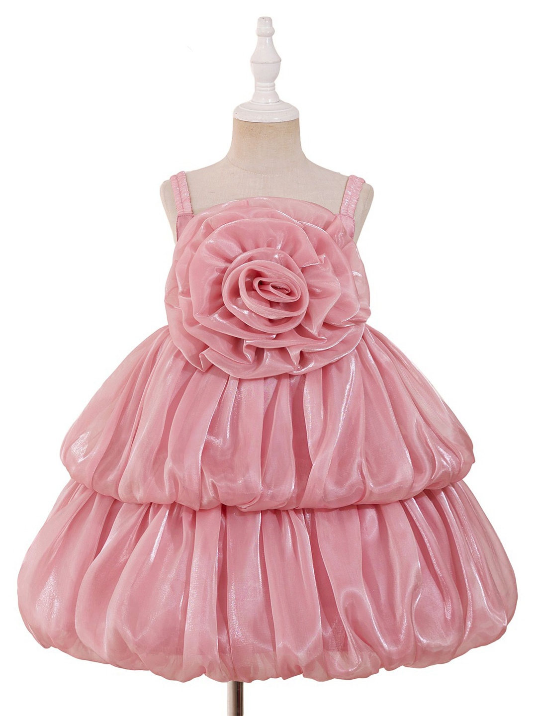 

StyleCast x Revolte Girls Floral Ruffled Balloon Dress, Pink