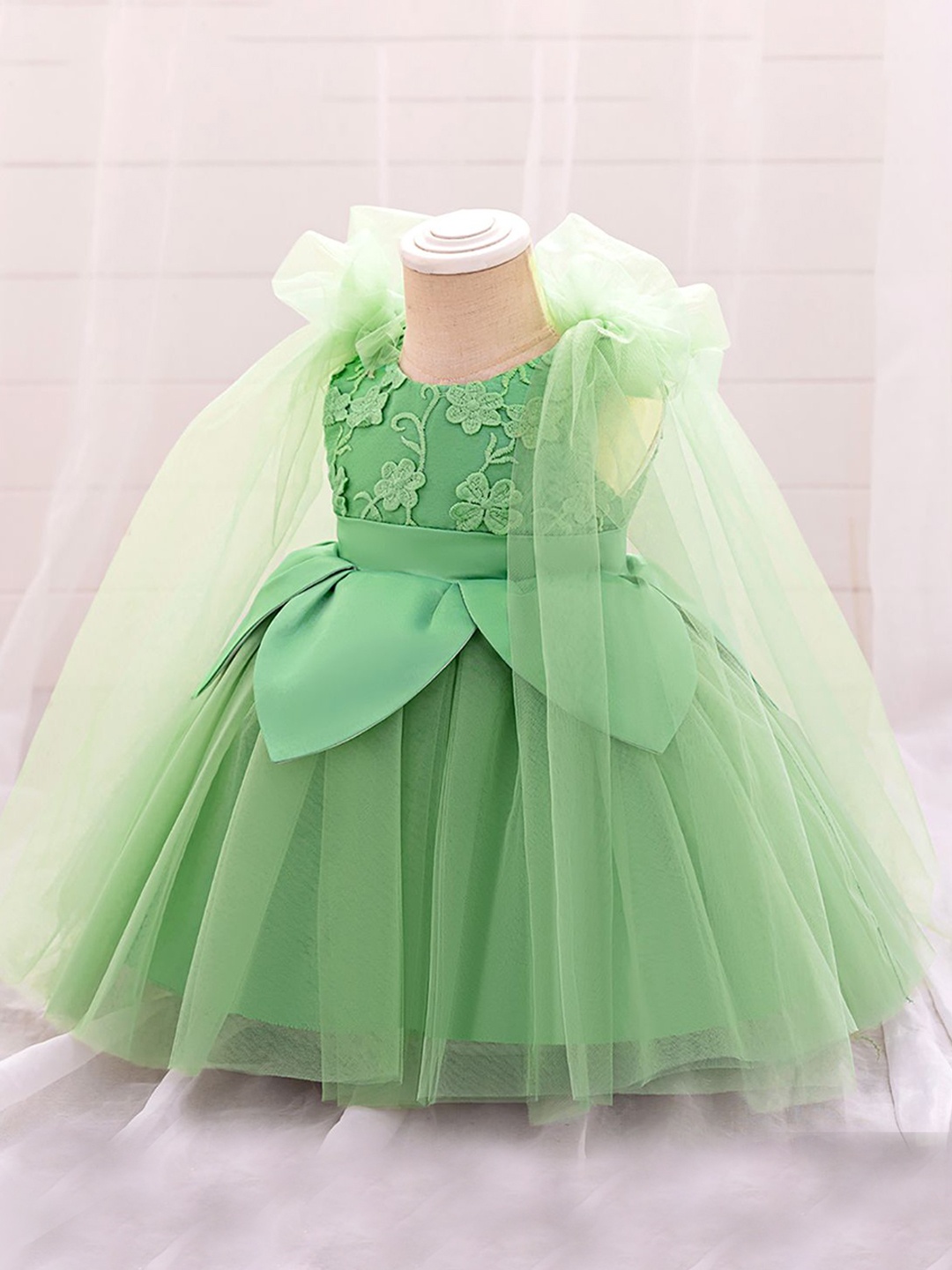 

StyleCast x Revolte Girls Embroidered Fit And Flare Dress, Green