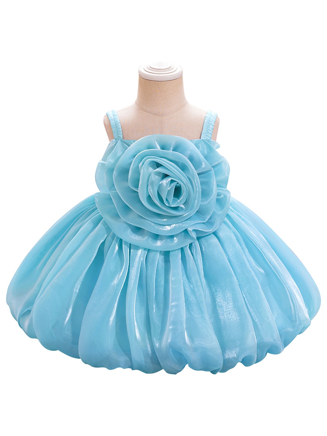 

StyleCast x Revolte Girls Floral Applique Balloon Dress, Blue