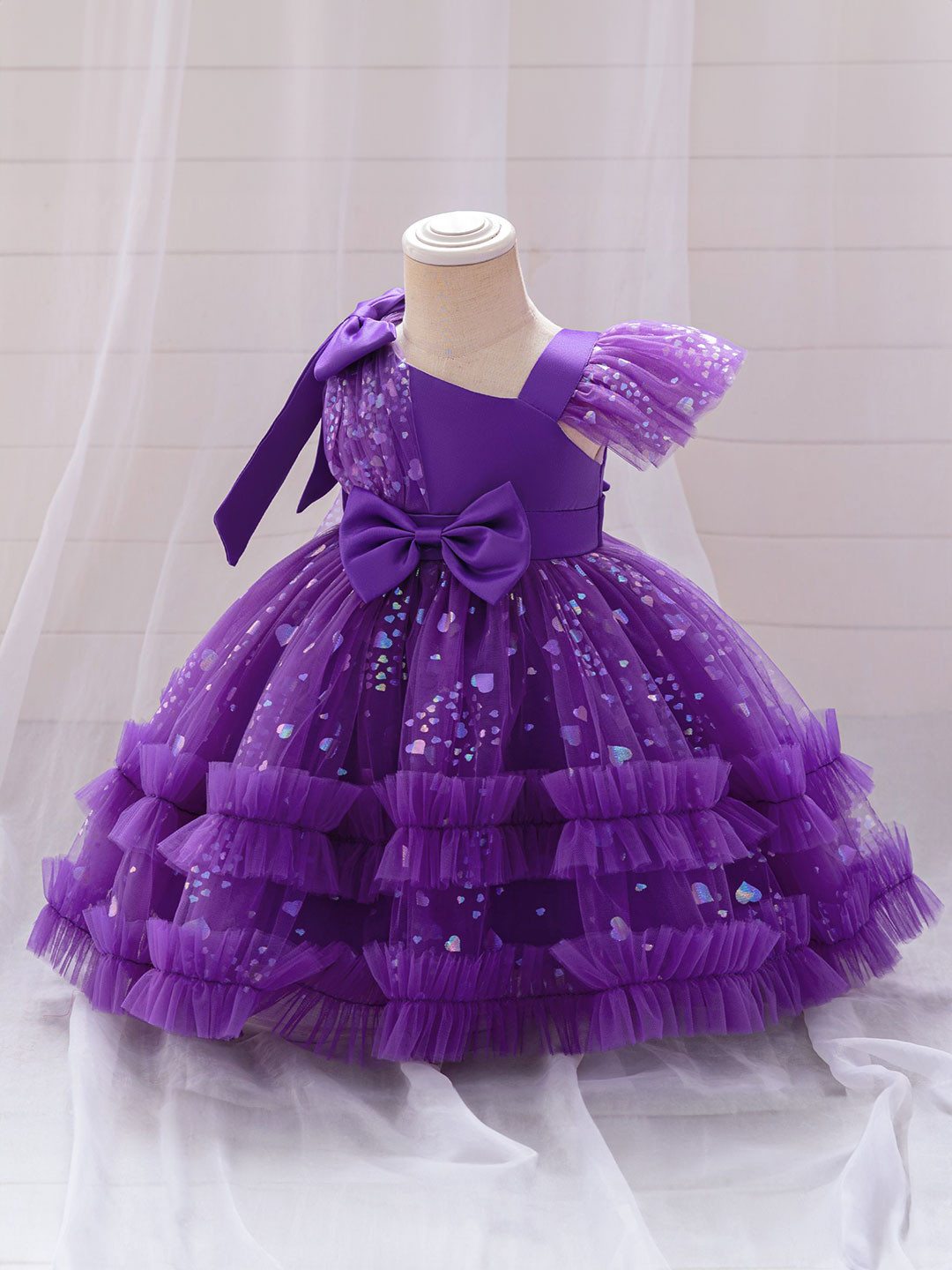 

StyleCast x Revolte Girls Balloon Dress, Purple