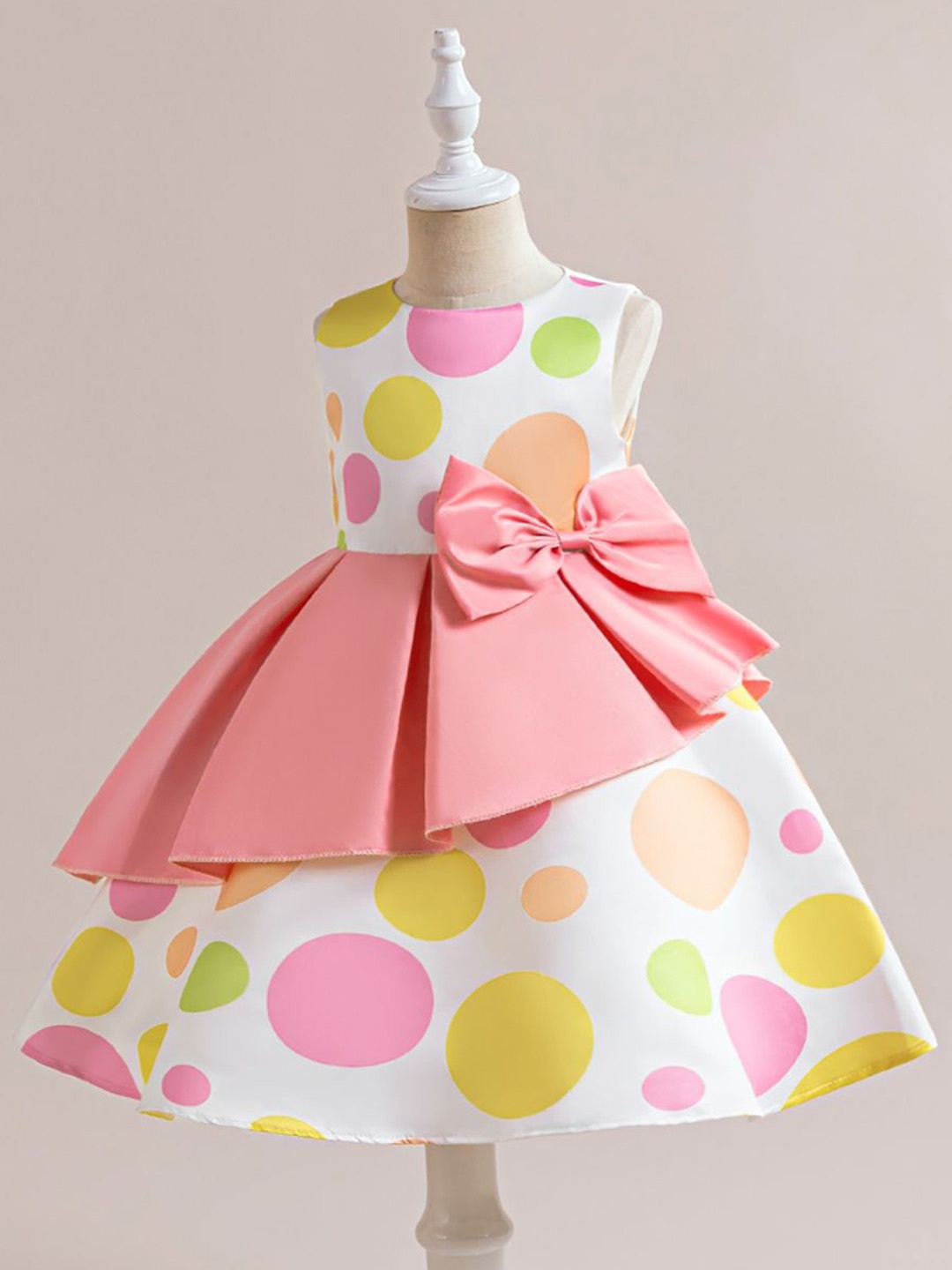 

StyleCast x Revolte Girls Polka Dot Printed Gown Midi Dress, White