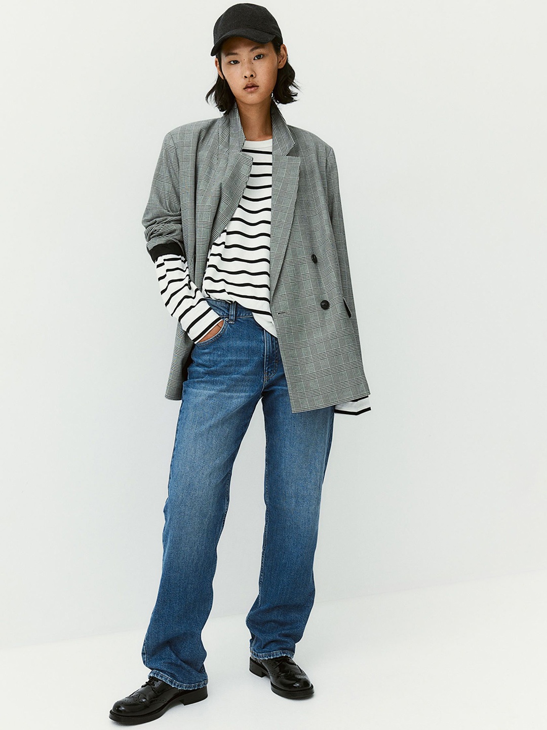 

H&M Women Slim High Jeans, Blue