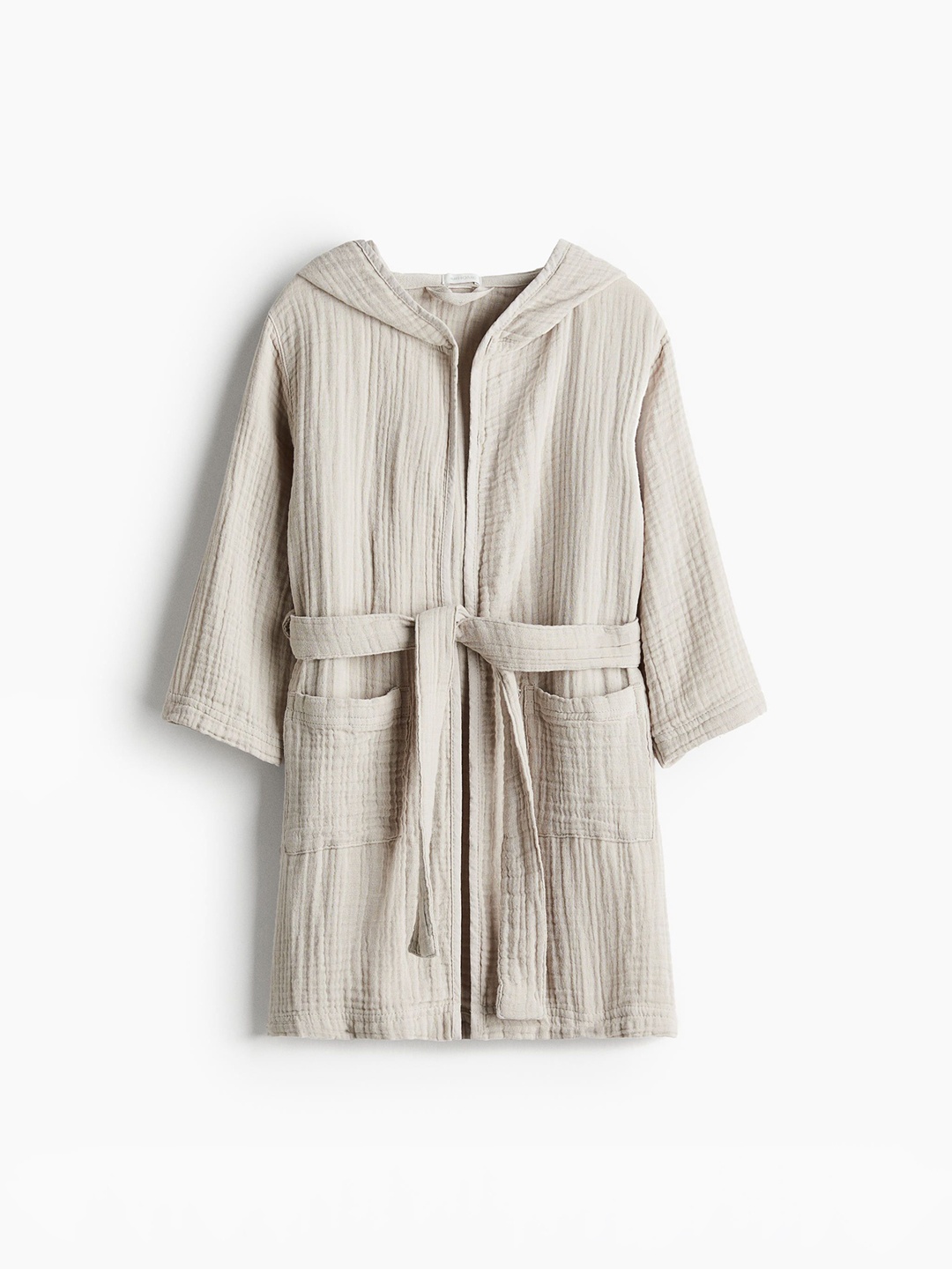 

H&M Boys Muslin Dressing Gown, Beige