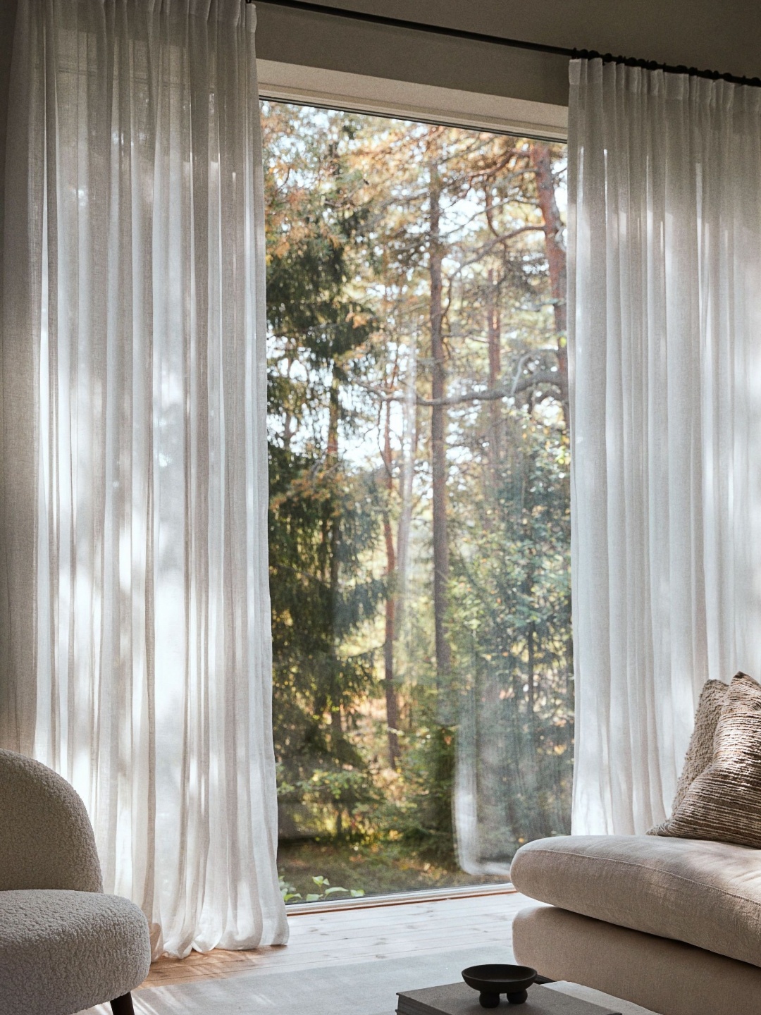

H&M White 2-Pack Long Linen-Blend Curtain Lengths
