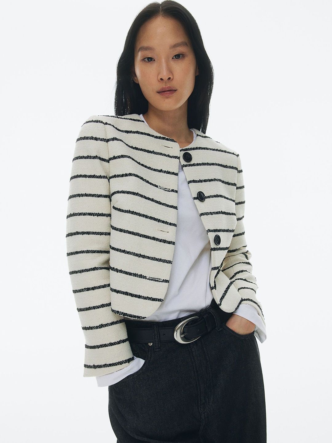 

H&M Short Jacket, White