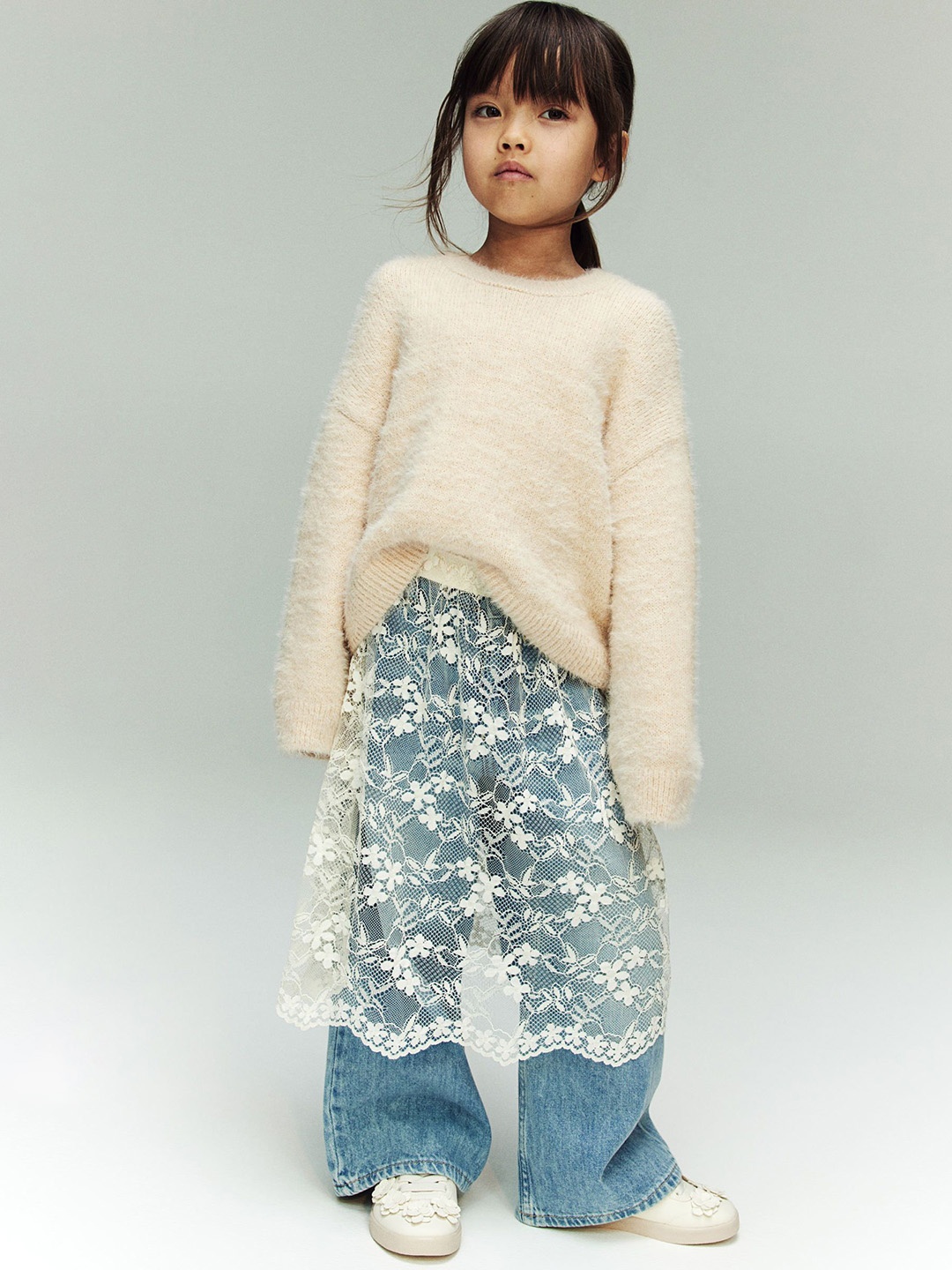 

H&M Lace Skirt, White