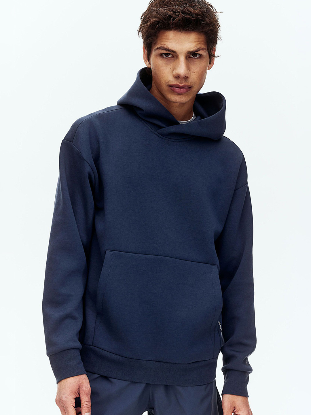 

H&M Loose Fit Sports Hoodie In Dry Move, Blue