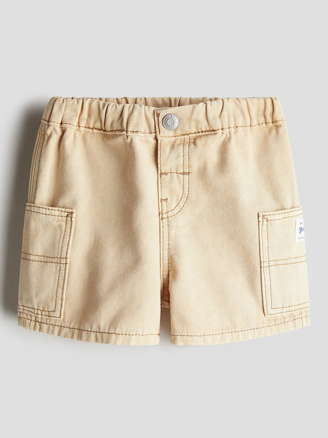 

H&M Boys Cotton Canvas Shorts, Beige